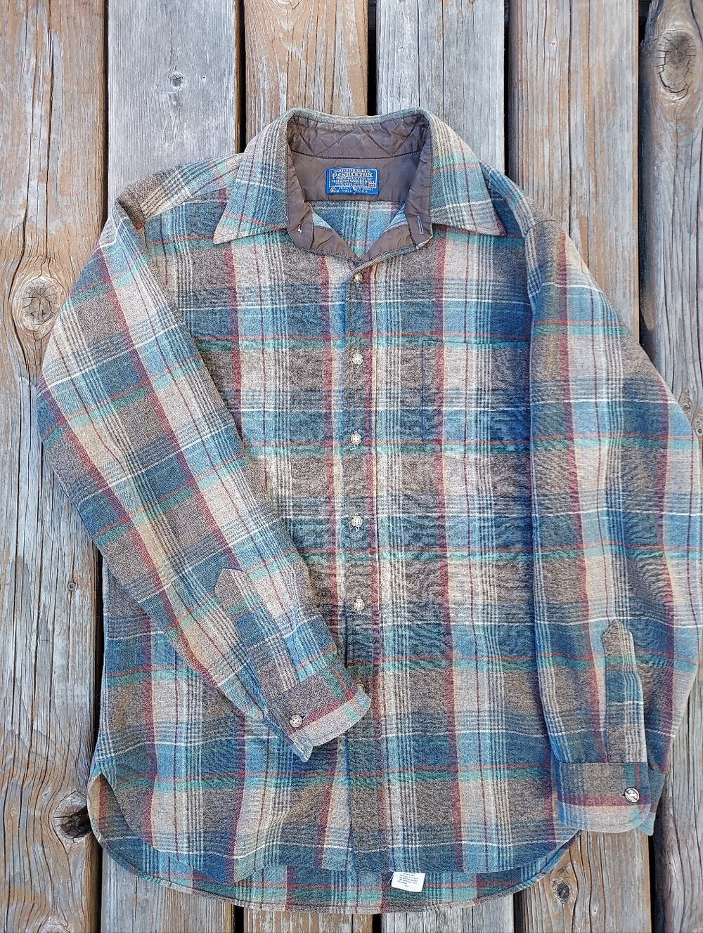 Vintage Pendleton Wool Plaid Button Down Shirt